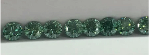 Moissanite de corte brillante redondo DEF de alta calidad verde de 5,0-6,0 mm para la fabricación de joyas