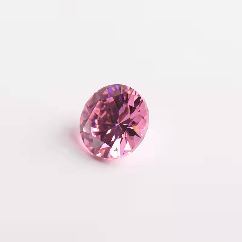 Moissanite de corte brillante redondo DEF de alta calidad rosa de 3,0-4,0 mm para la fabricación de joyas