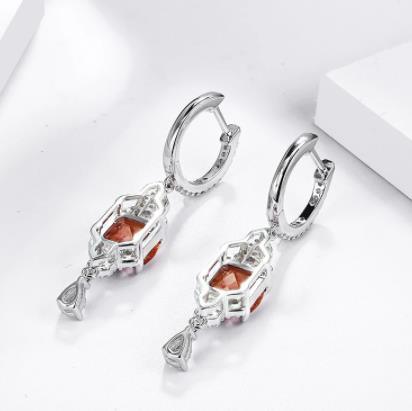 Pendientes de plata esterlina 925 de moda para damas elegantes y elegantes de primavera