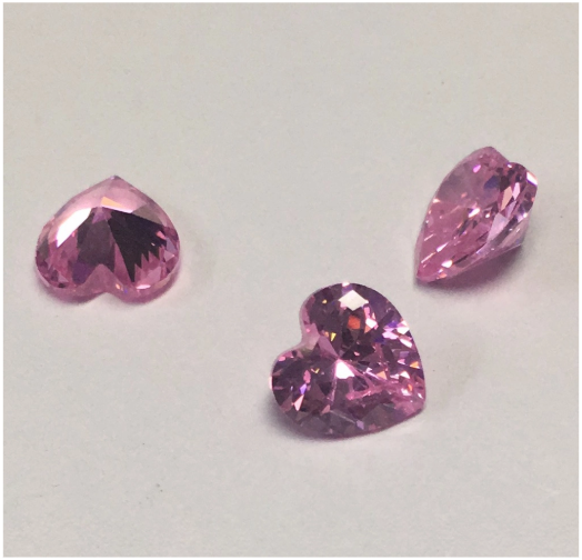 Moissanite suelto de corte de corazón de color rosa claro medio de alta calidad Precio por quilate