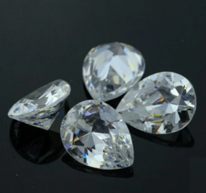 3 * 4 mm Pear Cut Factory VVS Precio al por mayor 3EX Alta calidad D Color Moissanite Moissanite sintético