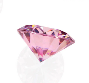 Moissanite de corte brillante redondo DEF de alta calidad rosa de 12,0-13,0 mm para la fabricación de joyas