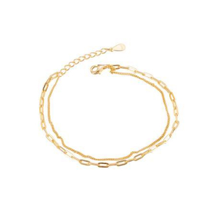 Nueva versión coreana S92 Pulsera de plata esterlina Temperamento simple Cadena femenina Pulsera de estilo retro