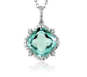 Colgante de cristal verde, joyería de plata de ley 925 de alta calidad, regalo para el día de la madre