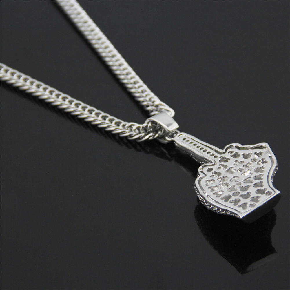 Hip Hop Sátira Color Plata Collar Moissanite Colgante