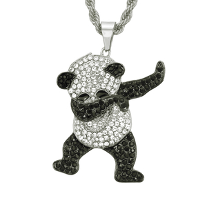 Hip Hop Lindo Rock Panda COLLAR COLGANTE