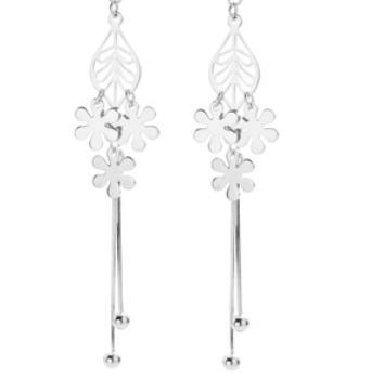 Lovely Flowers Pendientes de moda chapados en plata de ley 925