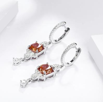 Pendientes de plata esterlina 925 de moda para damas elegantes y elegantes de primavera