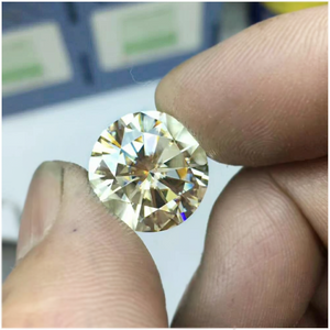 Moissanite de corte brillante redondo DEF de alta calidad amarillo de 0,8-3,0 mm para la fabricación de joyas