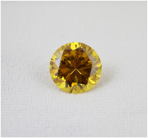 Moissanite de corte brillante redondo DEF de alta calidad amarillo de 3,0-4,0 mm para la fabricación de joyas