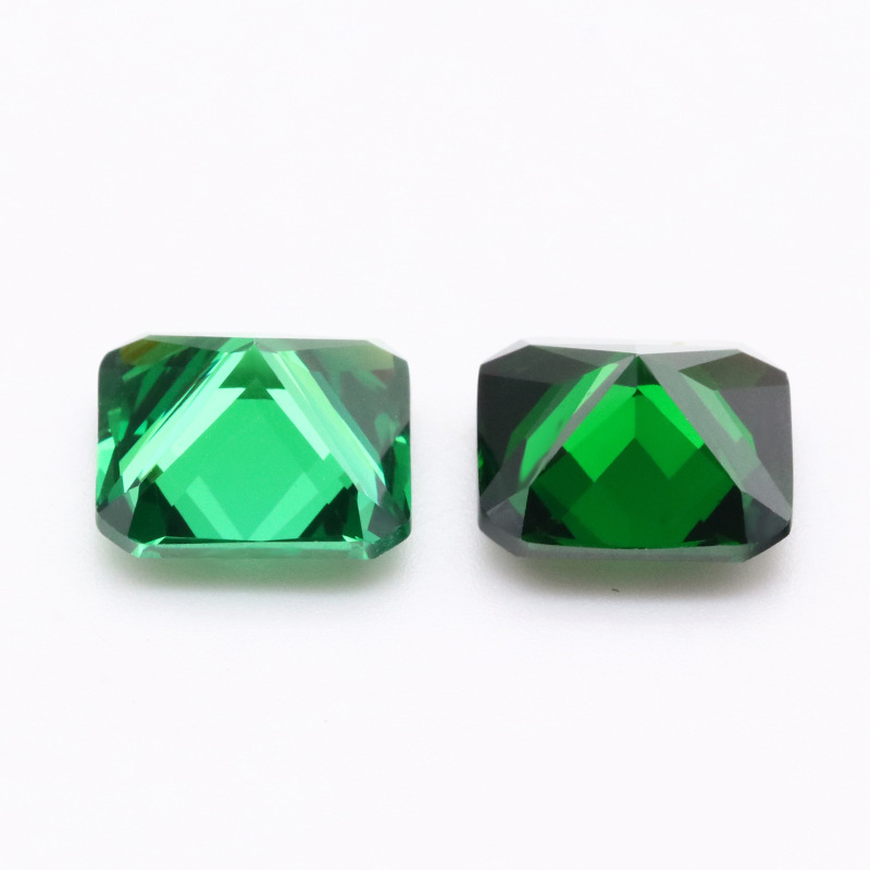 Zirconia cúbica Cuhion verde de alta calidad para el diseño de joyas