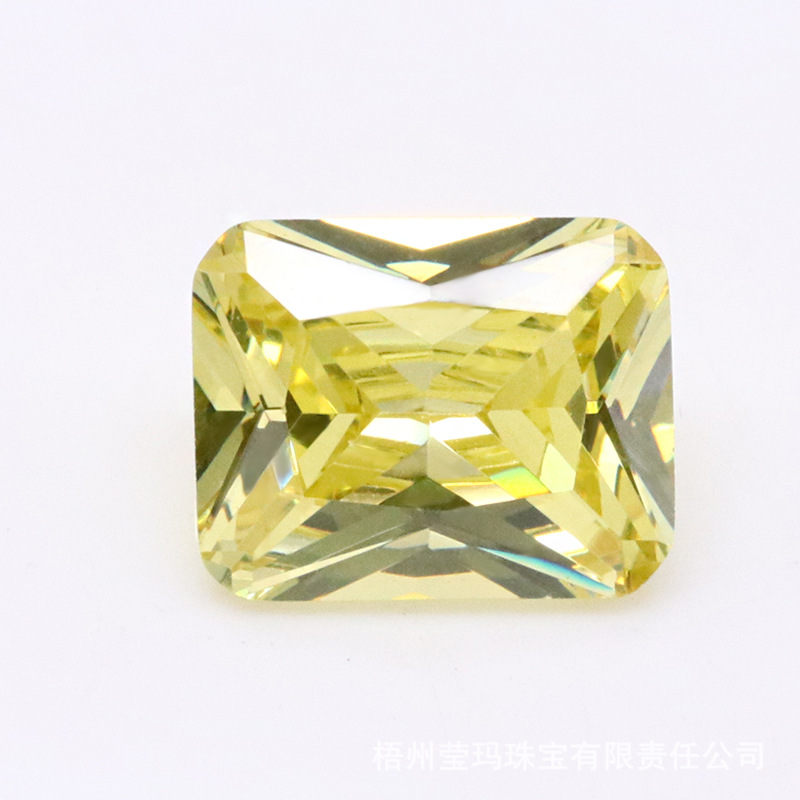 Olive 3A Crystal Gem Factory Venta al por mayor Rectángulo Cubic Zircon