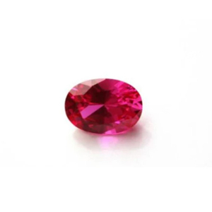 Precio de fábrica, forma ovalada sintética, huevos, piedra preciosa de rubí suelta rosa áspera para joyería