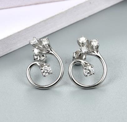 Pendientes bonitos de diseño pequeño, precio al por mayor de fábrica, pendientes chapados en oro de plata de ley 925