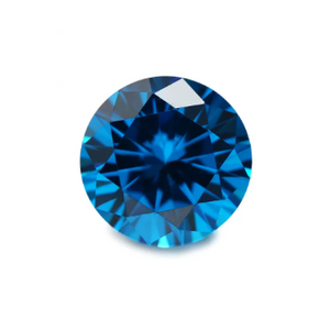 Moissanite azul de corte brillante redondo DEF de alta calidad de 13,0-14,0 mm para la fabricación de joyas