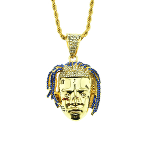 Cantante de Hip Hop Avatar collar colgante de cristal colgante