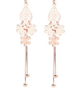 Lovely Flowers Pendientes de moda chapados en plata de ley 925