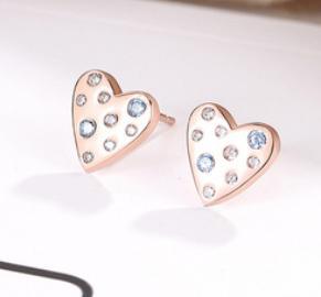 Pendientes Lindos Love Cookies de Plata de Ley 925 Chapados en Oro