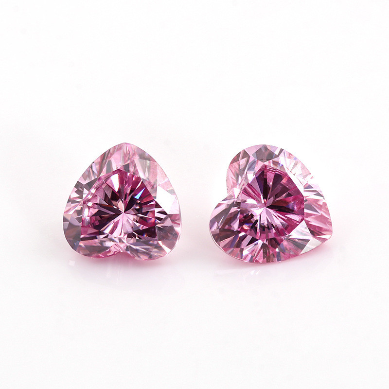 Moissanite de corte de corazón rosa VVS de 3,0 mm Moissanite sintético de alta calidad a precio de fábrica