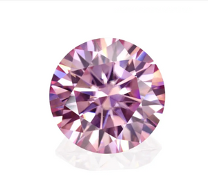 Moissanite de corte brillante redondo DEF de alta calidad rosa de 8,0-9,0 mm para la fabricación de joyas