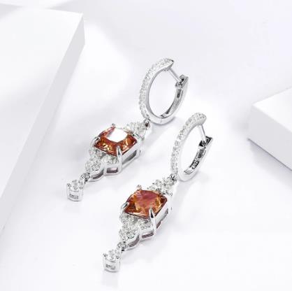 Pendientes de plata esterlina 925 de moda para damas elegantes y elegantes de primavera