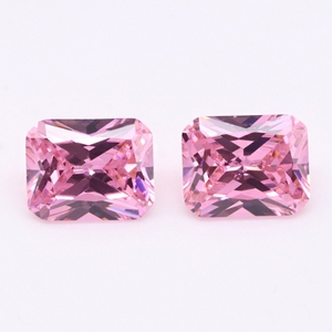 Lindo rosa 3A Cubic Zirconia para joyería de cristal