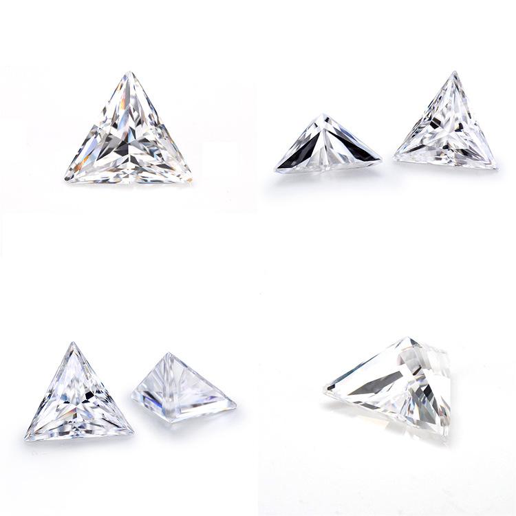 Moissanite VVS de alta calidad con corte triangular de 5,0 mm D Color 3EX Precio al por mayor de fábrica Moissanite sintético