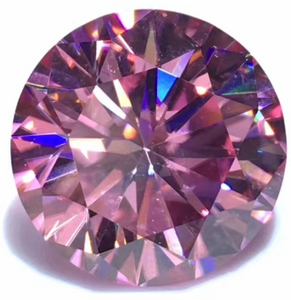 Moissanite de corte brillante redondo DEF de alta calidad rosa de 0,8-3,0 mm para la fabricación de joyas