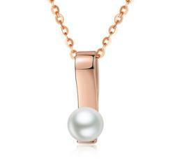 Nuevo conjunto de perlas femeninas de collar geométrico de moda Simple de plata pura S925