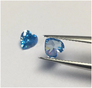 Corte de corazón Moissanite Color Azul VVS Moissanite Diamante suelto Piedra preciosa sintética al por mayor