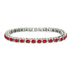 Joyería de moda Tennis Red Chain 5A CZ Diamond Tennis Pulsera para hombres y mujeres