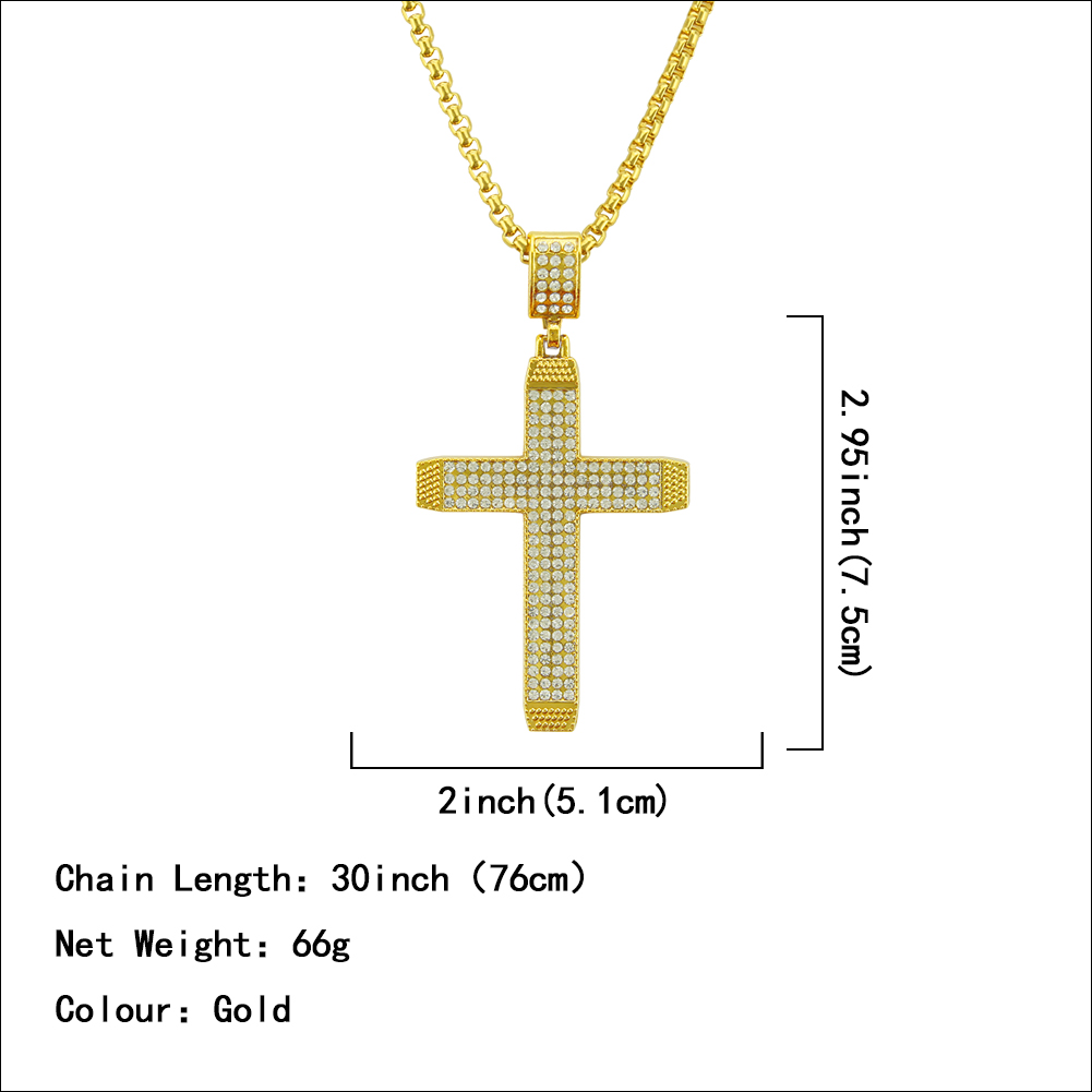 Colgante Ecklace Cruz Religiosa Hip Hop