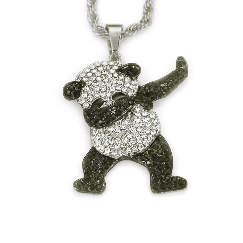 Hip Hop Lindo Rock Panda COLLAR COLGANTE