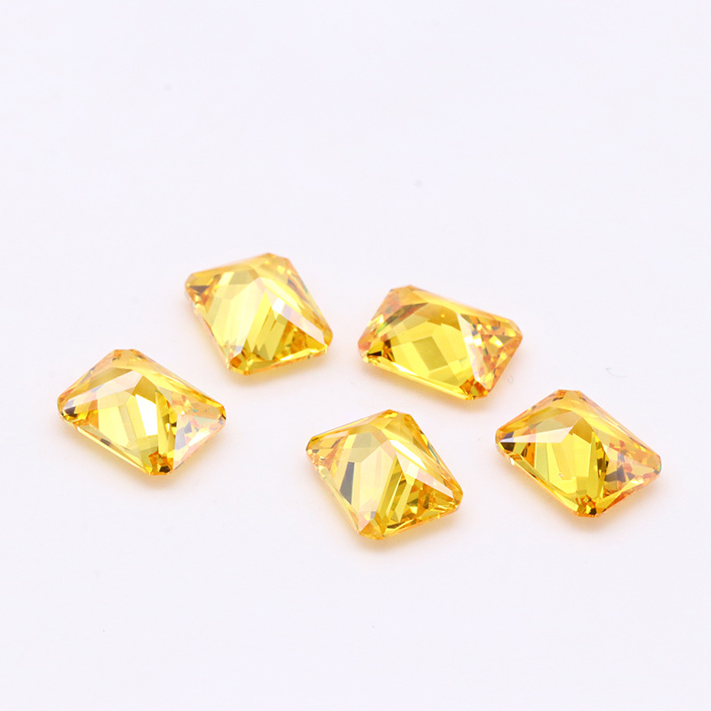 Amarillo dorado brillante 3A Cubic Zirconia con alta calidad