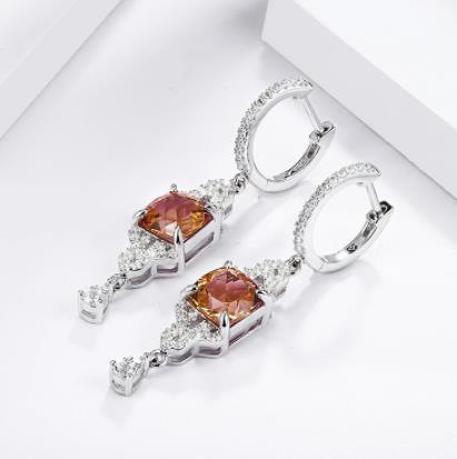 Pendientes de plata esterlina 925 de moda para damas elegantes y elegantes de primavera