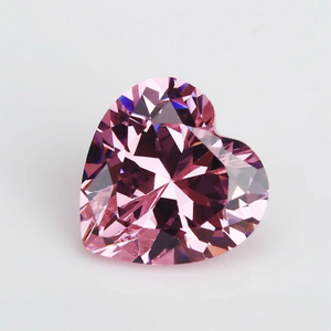 Moissanite suelto de corte de corazón de color rosa claro medio de alta calidad Precio por quilate