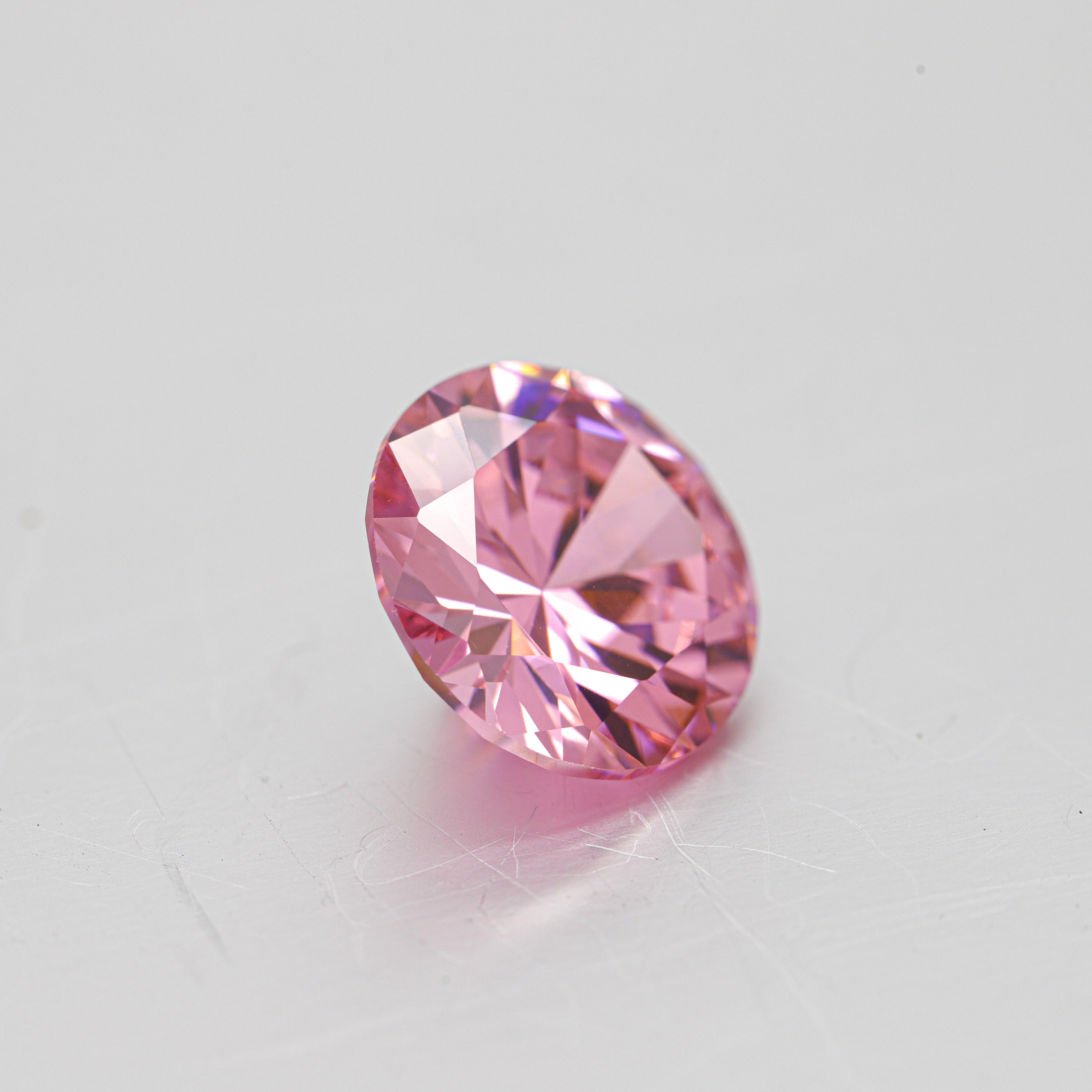 Diamante de moissanita rosa cultivado en laboratorio sintético de forma ovalada VVS para joyería