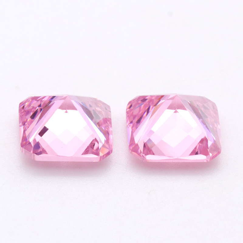 3A Venta caliente VVS Pink Cojín Cubic Zirconia