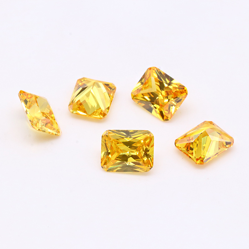 Amarillo dorado brillante 3A Cubic Zirconia con alta calidad