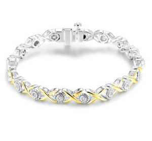 Pulsera de tenis de plata de ley 925 de 18 quilates con piedra Mosan para mujer