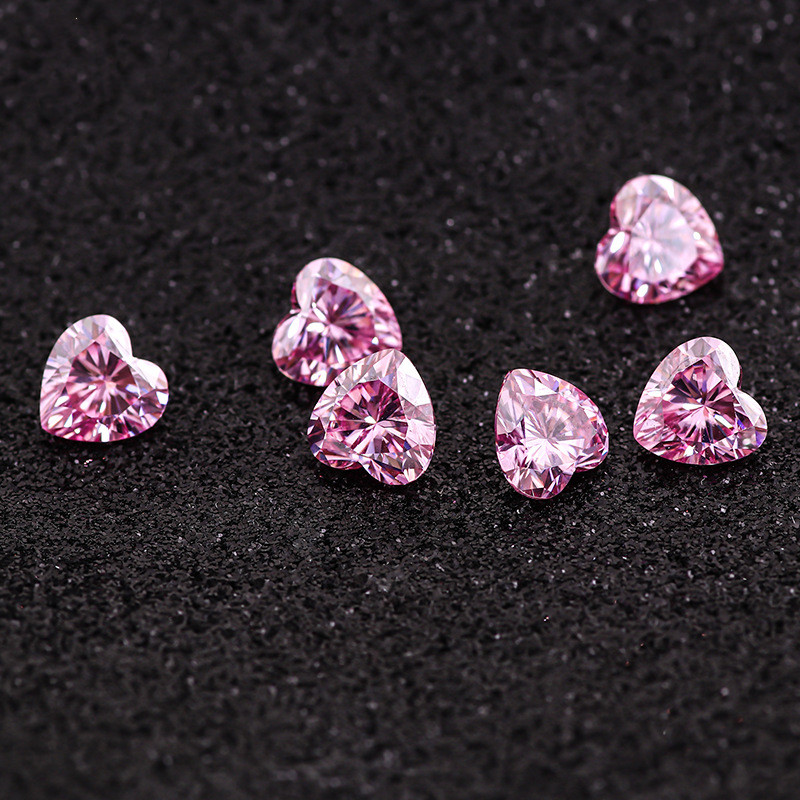 Moissanite de corte de corazón VVS rosa de 2,5 mm Moissanite sintético de alta calidad a precio de fábrica