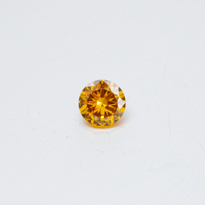 Moissanite suelto de color de fantasía de corte redondo de diamante creado en laboratorio sintético de piedras preciosas amarillas de última tecnología