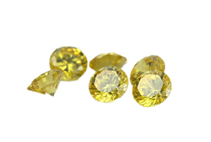 Moissanite de corte brillante redondo DEF de alta calidad amarillo de 4,0-5,0 mm para la fabricación de joyas