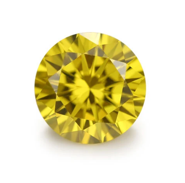 Moissanite de corte brillante redondo DEF de alta calidad amarillo de 7,0-8,0 mm para la fabricación de joyas