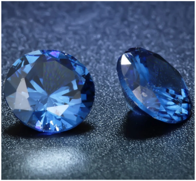 Moissanite azul de corte brillante redondo DEF de alta calidad de 13,0-14,0 mm para la fabricación de joyas