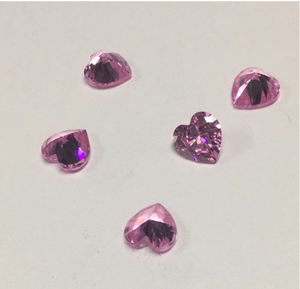 Moissanite de corte de corazón VVS rosa de 5,5 mm Moissanite sintético de alta calidad a precio de fábrica