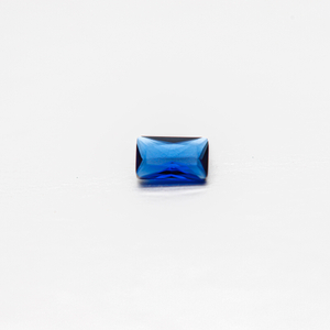 Piedra preciosa suelta de circonita cúbica azul de corte rectangular AAA de alta calidad