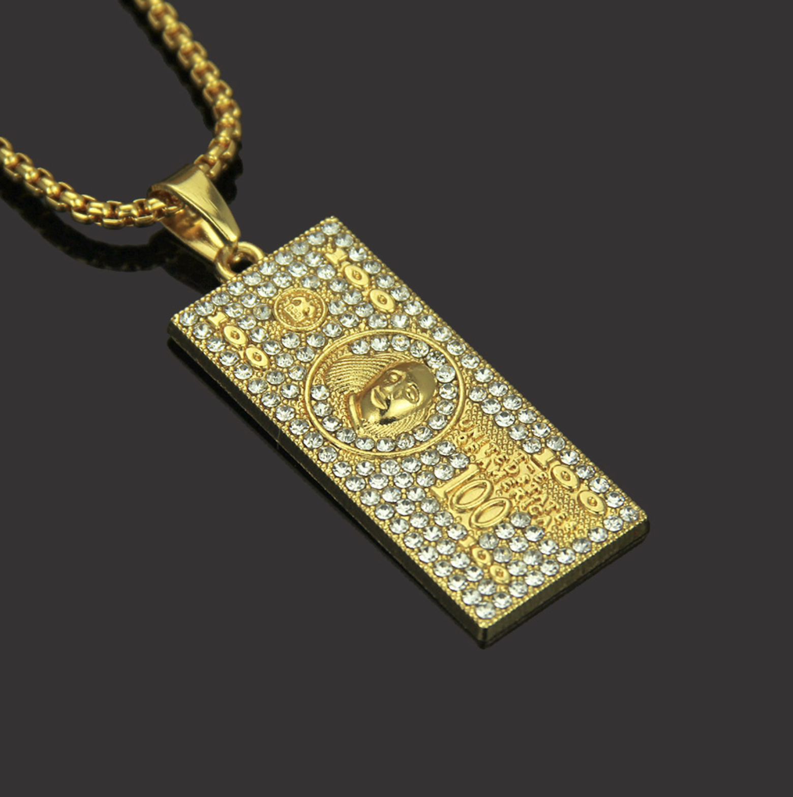 Colgante de collar de un millón de dólares de hip hop